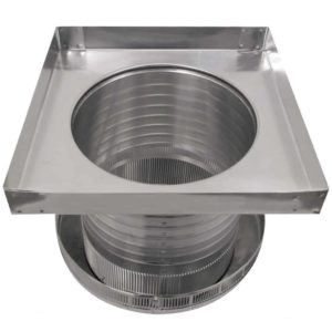 Roof Louver for Air Intake - Pop Vent with Curb Mount Flange PV-12-C8-CMF-bottom view